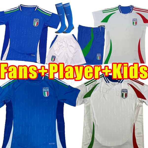 2024 maglie da calcio italia Italia 24 25 Fans Player versione maglie da calcio VERRATTI CHIESA GNONTO maglia da calcio T LORENZO PINAMONTI POLITANO GRIFO kit uomo bambino