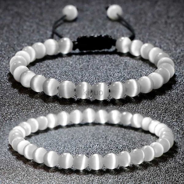 Kette natürlicher Proteinstein -Perlenarmband glatte Katzen -Eye -Quarz -Chakra -Perlenarmband und Armband geeignet für Frauen 24325