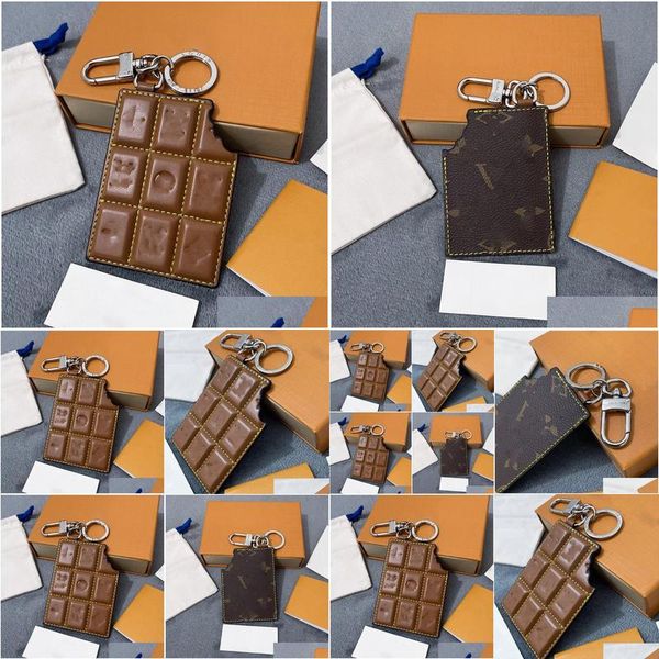 Portachiavi Cordini 7X9Cm Designer Modello Cioccolato Portachiavi Portachiavi Anello Titolare Esigners Per Porte Clef Regalo Uomo Donna Borsa Per Auto Penda Dhq0O