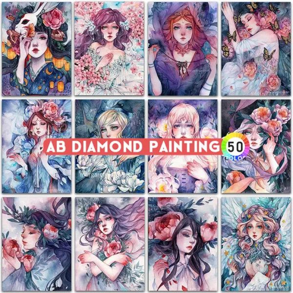 Stitch ab Diy Diamond Painting Kit Paint Comics Cartoon Girl Angel Princess Princess полная квадратная вышива