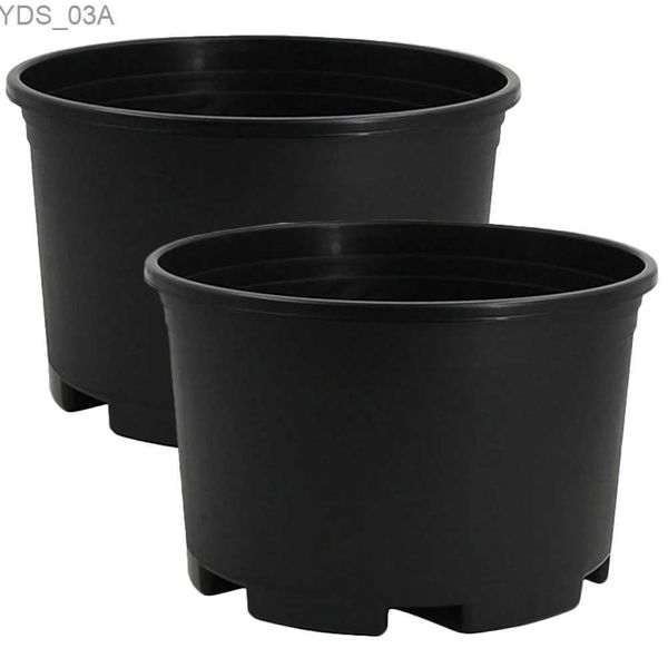 Plantadores Potes 2 Pcs Pots Interior Plástico Berçário Plantas Agachamento Extra Grande Árvores Jardim Plantadores Flor Plantio Grande 240325