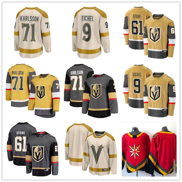 Maglie da hockey Golden Knights personalizzate di Vegas Jonathan Marchessault Jack Eichel Alex Pietrangelo William Sson Mark Stone Alec Martinez Anthony Mantha Adin Hill