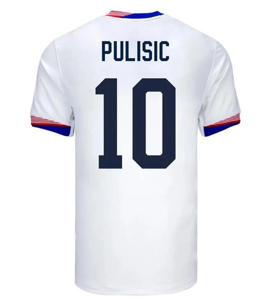 2024 Jerseys de futebol de USAs Pulisic Reyna Aaronson Weah Acosta McKennie 23 24 Maillot de Futol Ferreira Dest Morgan Us uma camisa de futebol Rapinoe não28