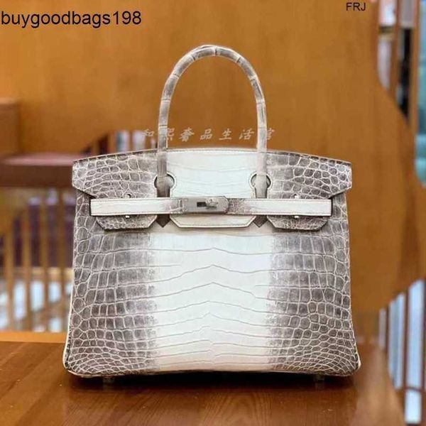Himalayans Bags Damenhandtaschen Handgefertigte Designer-Handgenähte Krokodilleder-Tasche mit großem Fassungsvermögen Ku4p Q734