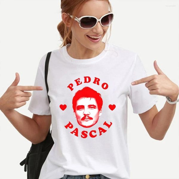 Женские футболки I Heart Pedro Pascal Shirt Love Movie TV 2 Hearts For Unisex Футболка Harajuku