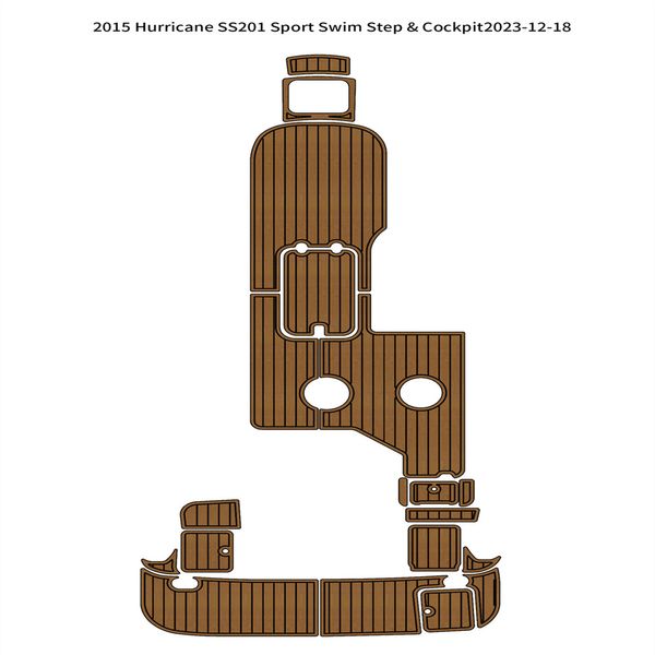 2015 Hurricane SS201 Спортивная платформа для купания Коврик для кабины Коврик для пола из пены EVA из тикового дерева Seadek MarineMat Gatorstep Style Самоклеящийся