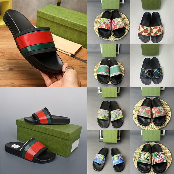 Tasarımcı Sandalet Terlik Web Slayt Sandal Siyah Beyaz Kauçuk Bloom Çiçek Daireler Dişli Sole Erkekleri Kadın Lüks Claquette Sliders Yaz Ayakkabıları Pantoufle