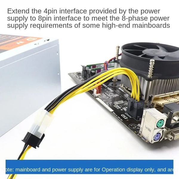 2024 NUOVO 1 pz/2 pz/5 pz 4 Spille Maschio A 8 Spille Femmina CPU Convertitore di Alimentazione Cavo Adattatore da 4 Spille A 8 Spille Forniture Per Ufficio