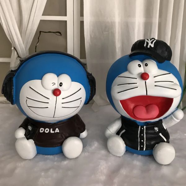 Kutular Doraemon AntiDrop Para Tasarrufu Box Büyük Banka Money Yaratıcı Sevimli Karikatür Vinil Piggy Bank Kawaii Çocuk Hediyeleri Para Gizli Güvenli