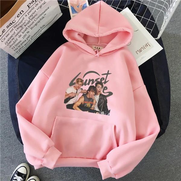 Kadın Hoodies Julie ve Hayalet Hoodie Kawaii Anime Kadın Gün batımı Eğrisi Sweatshirt Moda Grafik Kapüşonlu Kadın Dökme Öğeleri Toptan