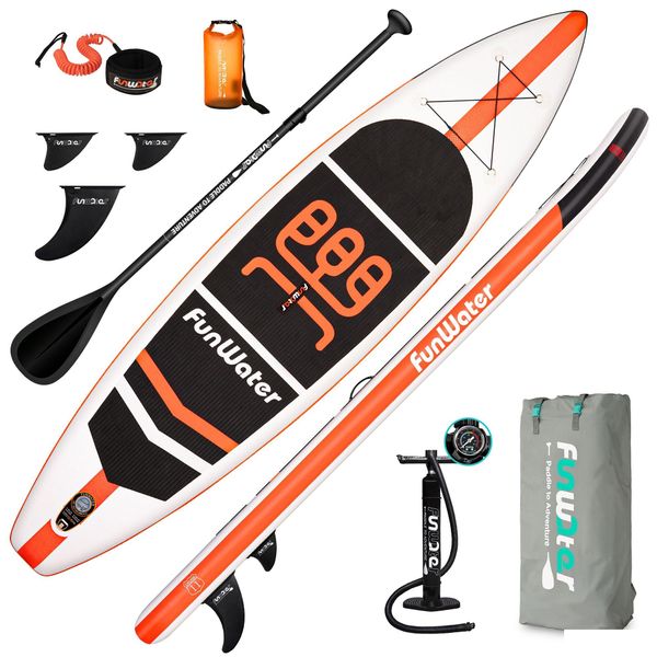 Доски для серфинга Funwater без НДС Доска для серфинга Padel Stand Up Paddle Board Надувная доска для серфинга Sup 335 см Склад в США Tabla Surf Pad Dhv03