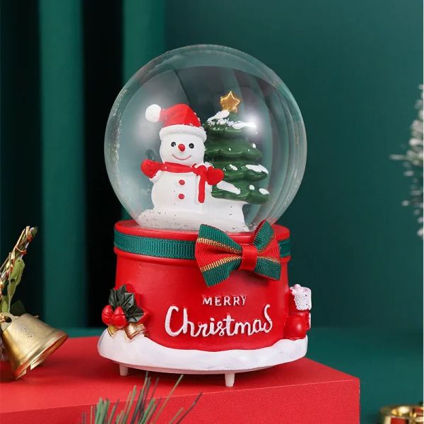 Boxen Weihnachten Kristallkugel Buntes Licht Spieluhr Weihnachten Kindergeschenke Wohnzimmer Arbeitszimmer Fensterdekoration