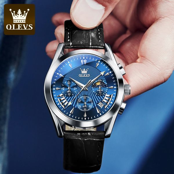 Olevs 2876 oem personaliza marca privada relógios de designer de luxo quartzo masculino venda quente relógios de pulso masculino relógio de quartzo