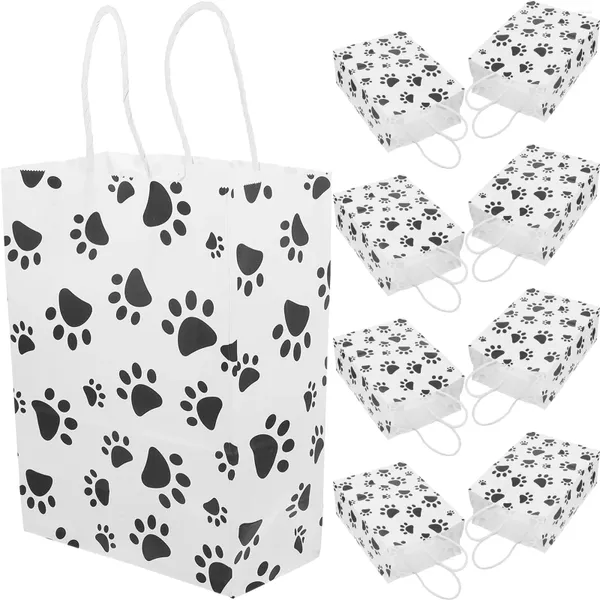 Trasportino per cani, 20 pezzi, regalo trasparente per bomboniere, caramelle, biscotti, sacchetti in carta kraft, shopping per feste