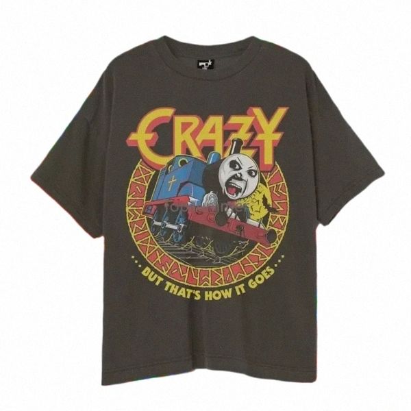 Maglietta della band Ozzy Osbourne Dut That'S How It Goes Maglietta vintage grigio scuro T-shirt j9tl#