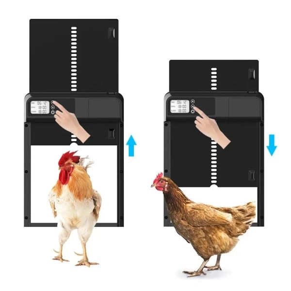 Zubehör Automatische Hühnerstalltür, Induktion, elektrisch, Metall, intelligentes Timing, automatisches Öffnen und Schließen, Hühnerstalltür, Farm-Management-Tool
