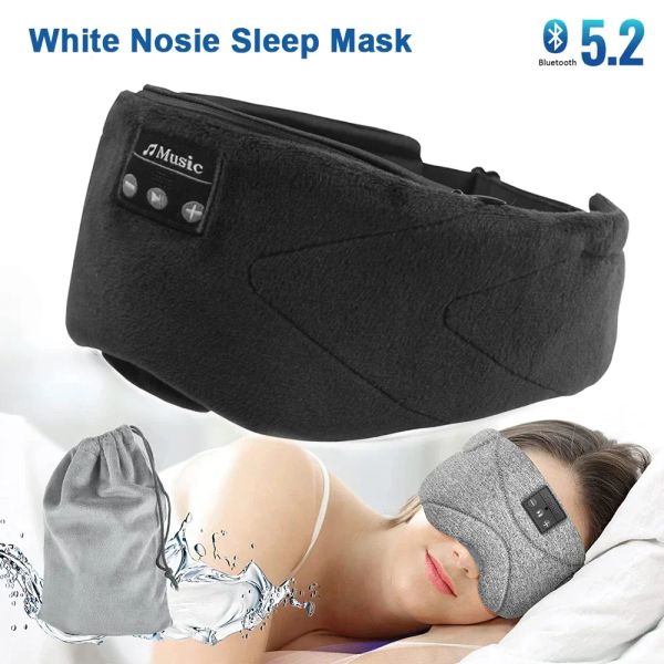 Cuffia/auricolare Bluetooth Cuffie per dormire Maschera per dormire 20 Rumore bianco Blackout Luce IceFeeling Fodera extra morbida Maschera per gli occhi per dormire Ultrasottile