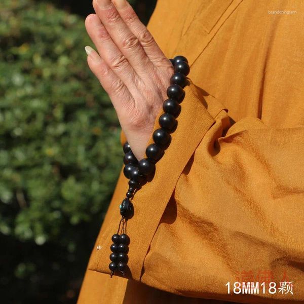 Collana Orecchini Set Palissandro Ebano 20mm18 Pezzi 27 36 Bracciale Bodhi Perline di preghiera tenute a mano Ad alta densità sommerso