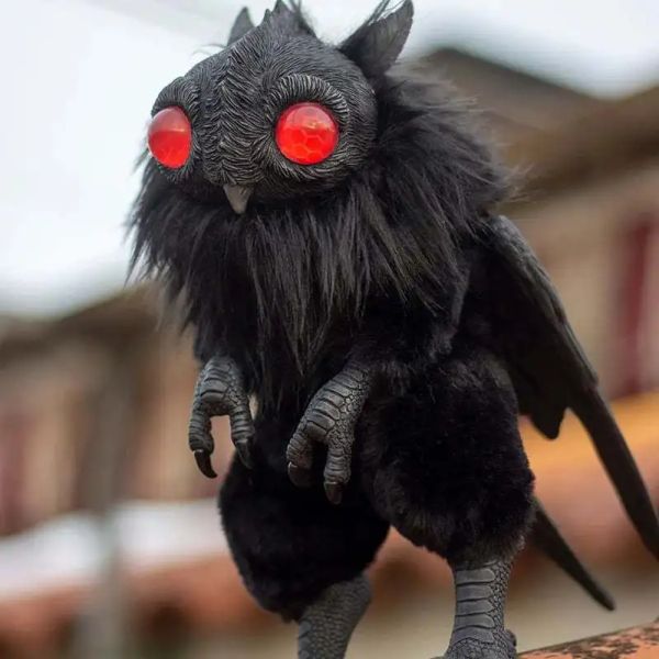 Miniature MOTHMAN BAMBINA POSSIBILE DOCCHIO DELLA DELLA DELLA DECOLAZIONE ORNINE CINETTA STATUE MOTHMAN PER LAPPEGGI