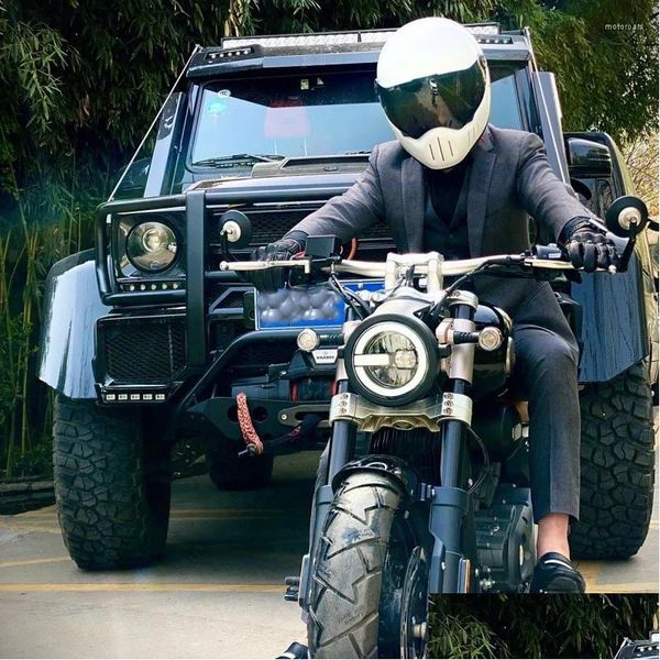 Caschi da moto Casco vintage da uomo Fl Cruise Rider Equitazione Er Running Winter Drop Delivery Automobili Moto Accessori Otk7B