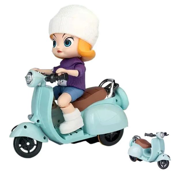 Brinquedos cobaia brinquedos rotativos alívio do tédio scooter hamster brinquedo engraçado hamster scooter com luzes música scooter elétrico pequeno