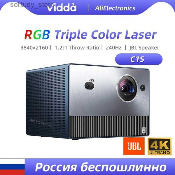 Outros acessórios do projetor Vidda C1S RGB Três Projetor Laser 4K 3840x2160 Vídeo 3D Android Cinema 240Hz Taxa de atualização Q240322