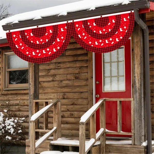 Decorazione per feste bandiera del giardino di Natale allegro per la casa in poliestere santa claus cortile all'aperto 45x90 cm