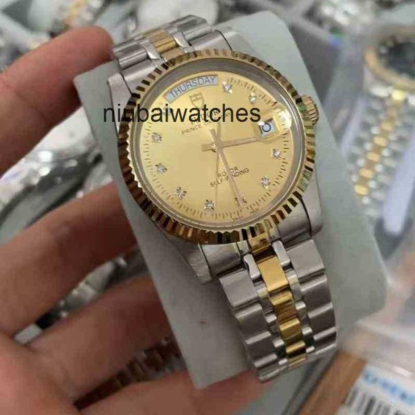 Relógios de designer RLX High-end Swiss Watch Sapphire Mirror Steel Belt Duplo Calendário Impermeável Relógios de pulso de aço inoxidável Designer de luxo de alta qualidade