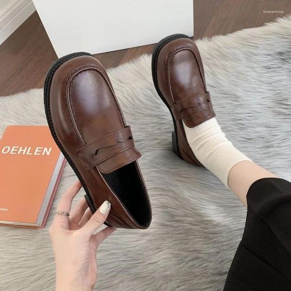 Sıradan Ayakkabı Mary Jane Loafers Lolita Boots Japon Öğrenci Kız Banliyö Üniforma Platformu