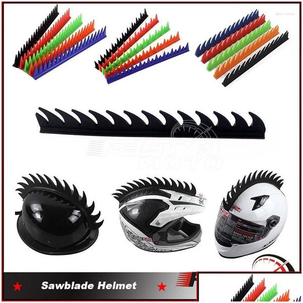 Capacetes de motocicleta Motocross Dirt Bike Capacete Adesivo Personalizado Cockscomb Horns Decal Acessórios Peças Drop Delivery Automóveis M Otdv8