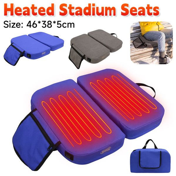 Mat Outdoor Aquecimento de cadeira aquecida Almofada com bolso Antislip 3 níveis Aquecimento Ponto de assento para arquibancadores Camping Games Sports Stadium Seats