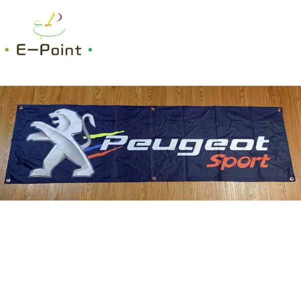 Accessori 130GSM 150D Materiale Peugeot Sport Banner 1,5 piedi * 5 piedi (45 * 150 cm) Dimensioni per bandiera domestica Decorazione per interni ed esterni yhx110