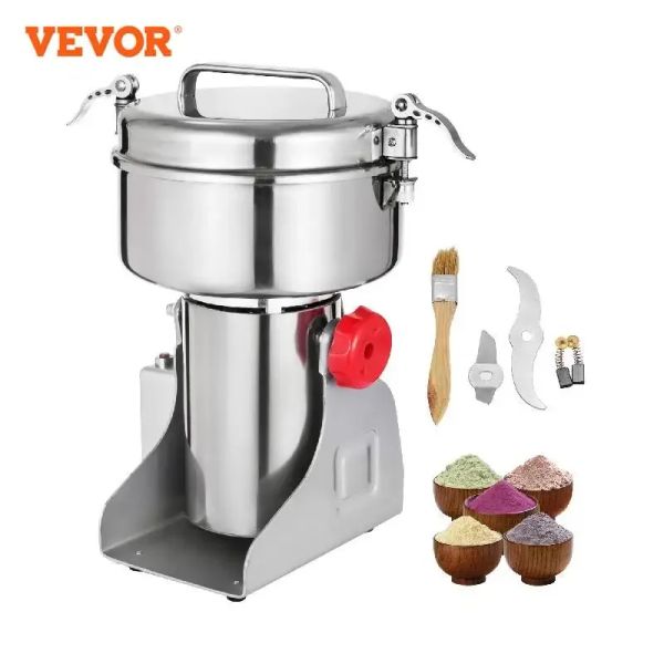 Strumenti VEVOR Macinacaffè Elettrico per Grani di Miglio Mulino per Cereali 350/750/1000G Rettificatrice per Frantumare Grano Erbe Soia Miglio Mais