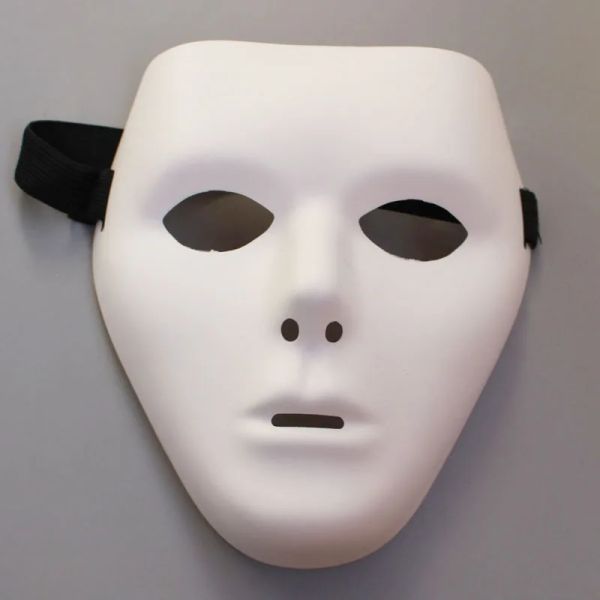 Máscaras 10 pcs Decorações de Halloween Máscara de Festa Jabbawockeez Máscaras de Dança Plástico Branco Masculino Rosto Cheio para Masquerade Masculino