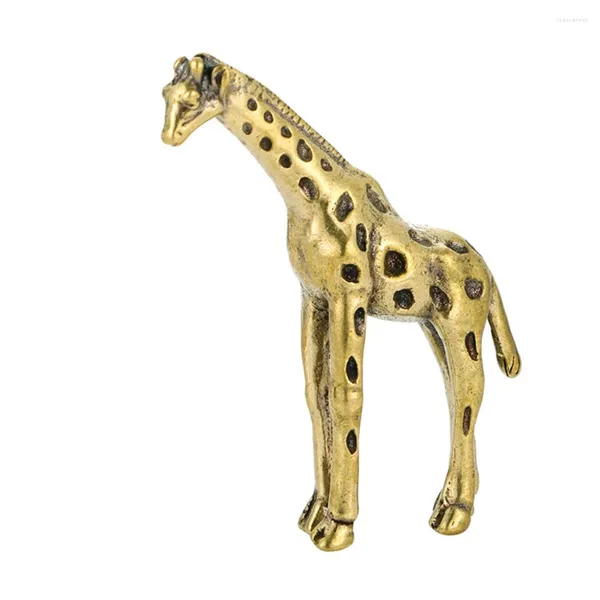 Dekorative Figuren, Messing-Figur, Kunsthandwerk, Innen-Desktop-Dekoration, Giraffe für verliebte Familien