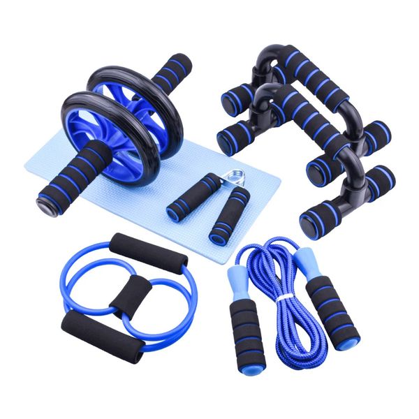 Radmaschine Springseil Push-Up-Rack Widerstandsbänder Bauchtrainer Fitness-Studio Trainingsgeräte 240322