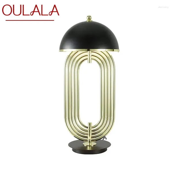 Lâmpadas de mesa oulala moderna lâmpada led design e27 preto e ouro criativo luz de mesa decorativa para foyer sala de estar quarto de escritório