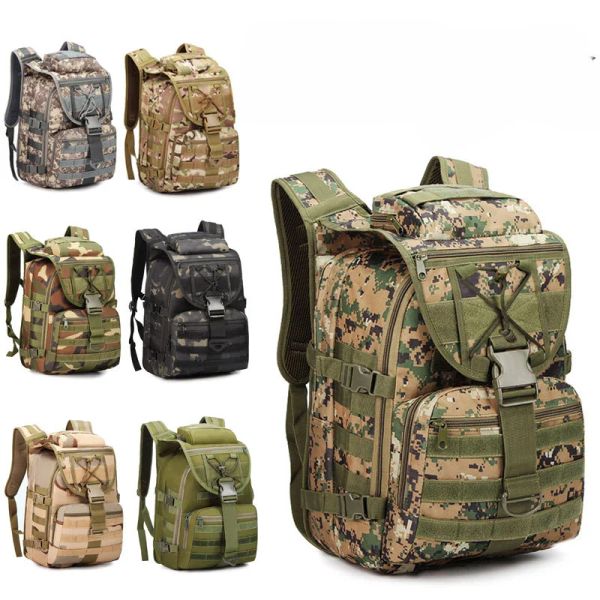 Bolsas 40L Militares Tactical CrossFit Backpack Exército Bolsa de Assault Sistema Molle Mochilas Mochilas Esportes ao Ar Livre Mochilas Campo Mochilas