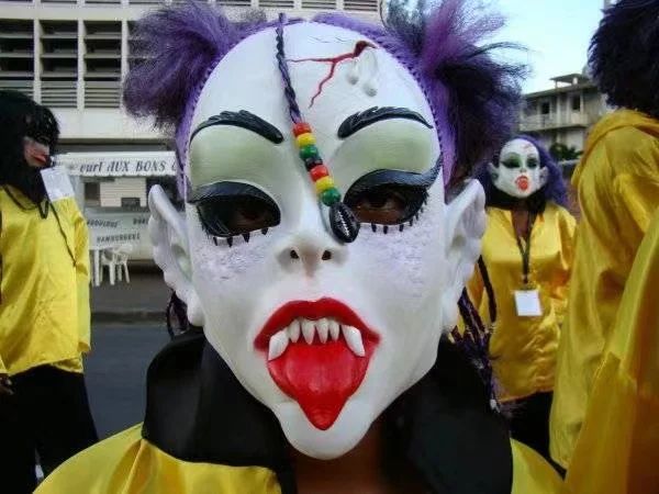 Máscaras festa de halloween horror mal demônio máscara de látex cosplay traje adereços assustador engraçado jester máscaras