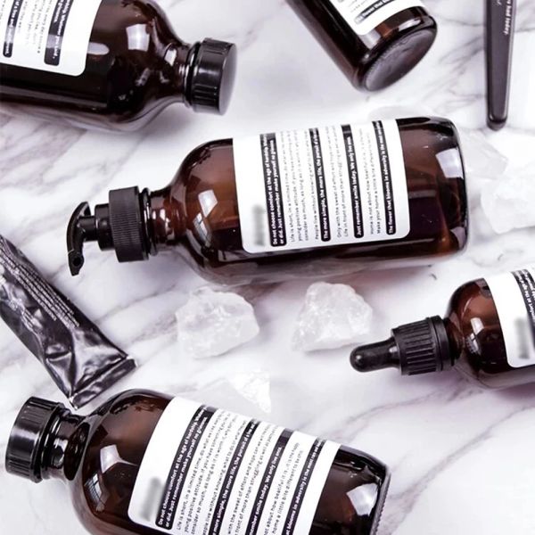 Frascos de vidro dispensador de sabão líquido shampoo garrafa de armazenamento jar gel banho corpo dispensador de viagem acessórios do banheiro dispensador