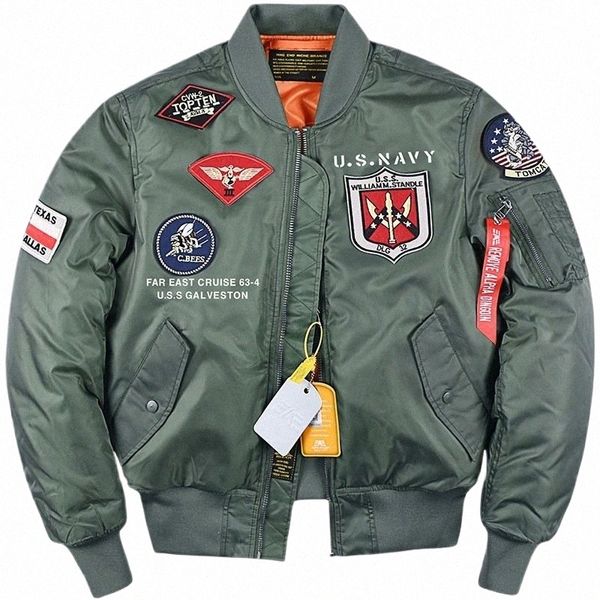 novo Alpha Martin Winter Engrosse Flight Pilot Jacket Men's Military Tactical Jacket Cargo Army Windproof Baseball Coat Outerwear b9qT #