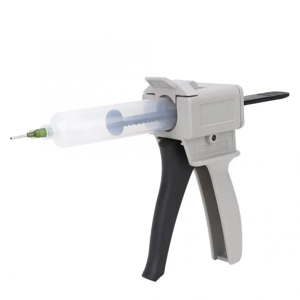 Kitpistool Pistola per colla dispenser da 30 ml Pistola per colla manuale in plastica a tubo singolo Strumenti Dispenser per adesivo hot melt Pistola per colla per pressatura e spremitura