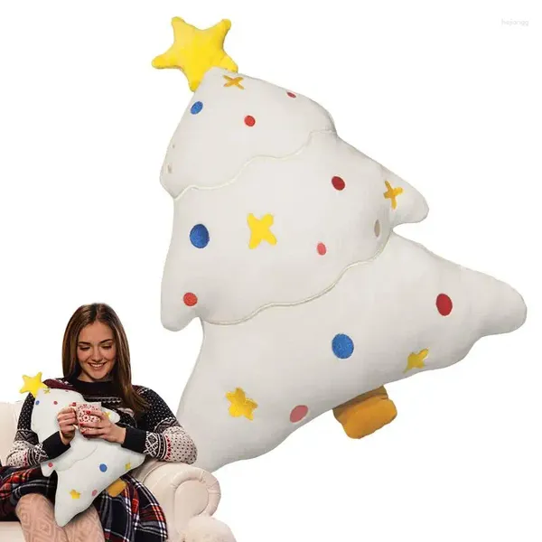 Travesseiro 19,69 pol. Decorativo de feriado de Natal com cama de cobertura de estrela para decoração de sofá