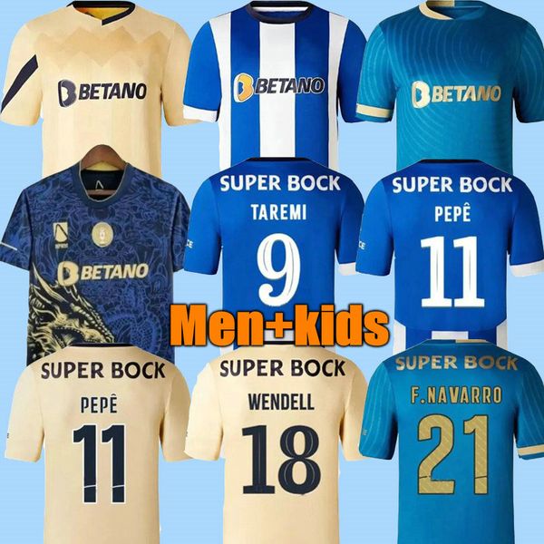 23 24 Maglie da calcio Moussa Portos 2023 2024 Pepe Sergio Oliveira Mehdi Luis Diaz Matheus Shirt Football Kit Full Set