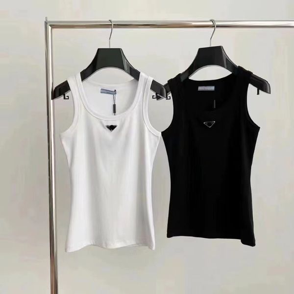 Sommerheiße Modelle aus Metallstrickweste, hochelastisch, schlankes, vielseitiges Damen-T-Shirt in Schwarz, Weiß, Größe S-L
