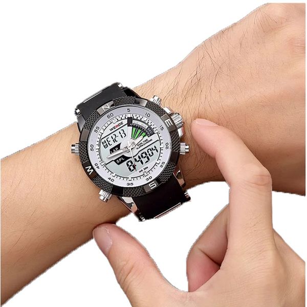 Luxus Marke WEIDE Männer Mode Sport Uhren herren Quarz Analog LED Uhr Männliche Militärische Armbanduhr Relogio Masculino