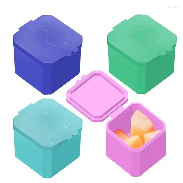 Garrafas de armazenamento 4pcs vestir recipientes para o recipiente de salada de lancheira com tampas de suprimento de silicone à prova de vazamentos