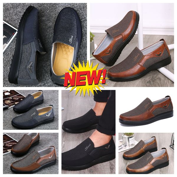 Scarpe casual Gai Mans Black Browns Scarpe Punta Punta Banchet Business Abito da Business Designer Minimalist Branch Treables Dimensioni EUR 38-50