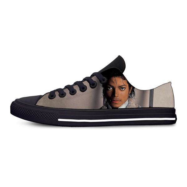 Scarpe re del pop Michael Jackson Rock Music Singer Cool Casual Cash Shoes Cash Top Top Lightweigh