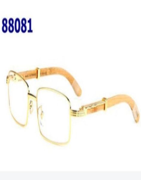 Wholmens Wood Sunglasses Mens and Womens Black Brown Transparente Lens Transparente Designer de Marca Driving Glass1944852